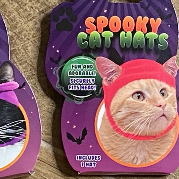 Spooky Set of Cat Hats Ghost Witch Devil - Picture 9 of 12